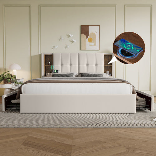 Metal Velvet Bed Frame