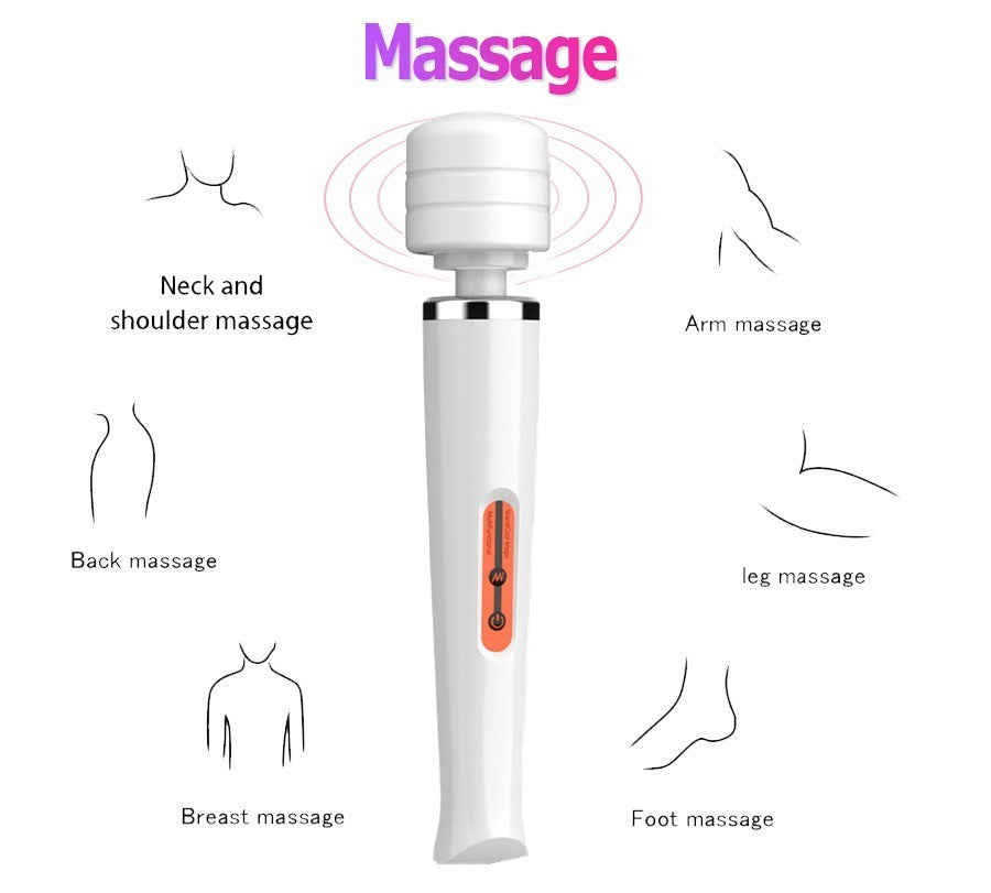 Magic Massager Wand Vibration 10 Speeds Vibrating Massage Full Body Magic Therapy Motor