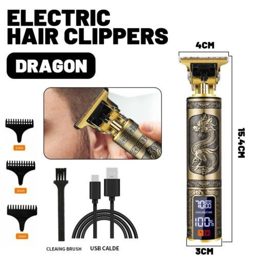 Beard Trimmer Hair Clippers Cordless Rechargeable Hair Cutting Barber Shaving Machine For Men USB Charging