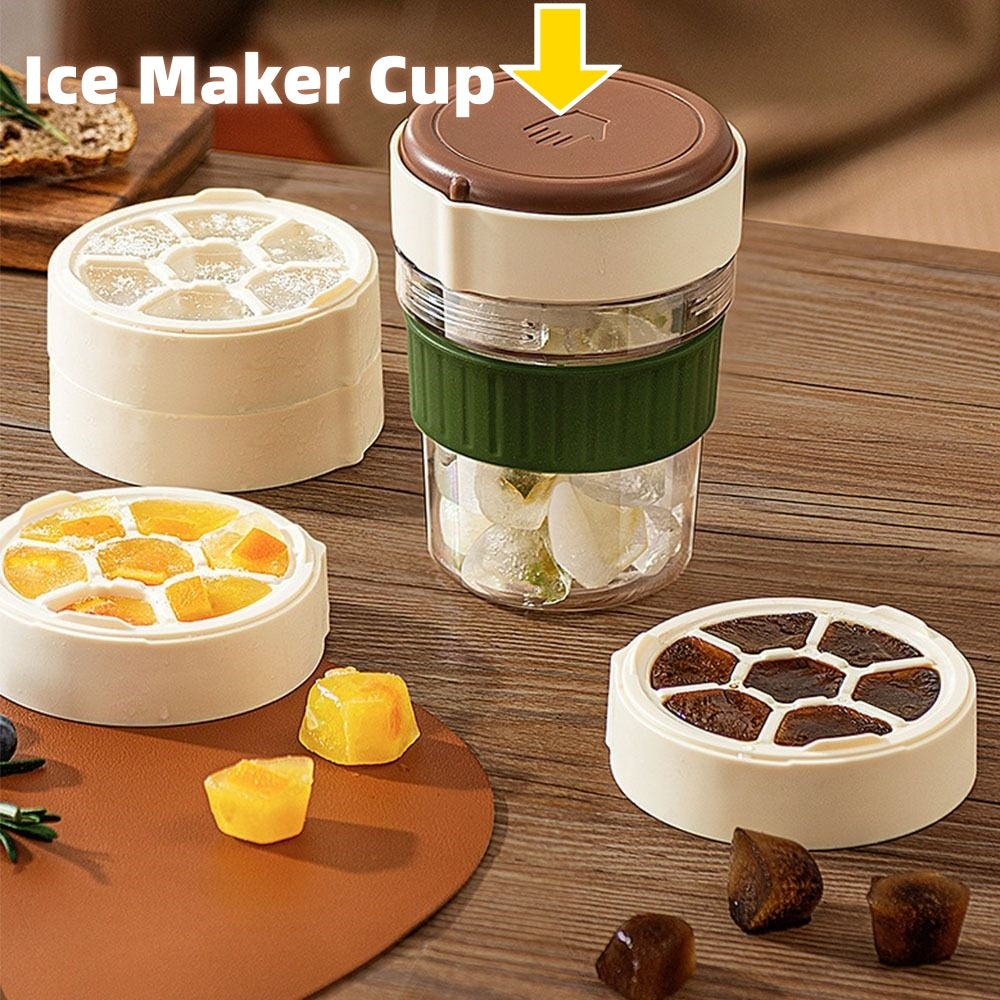 500ML Iced Brew Coffee Cup With Ice Cube Tray Leak Proof Versatile Iced Coffee Bottle For Home Office Travel Camping Tools