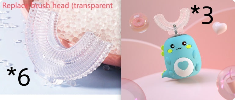 Children'S Electric Toothbrush Food Grade Silicone Oral 360 Degree Automatic Usb Charging Smart Children'S Toothbrush U-Shaped
