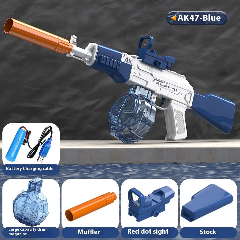 AK47 Electric Water Guns Fully Automatic Shooting Game Beach Entertainment Outdoor Beach Pool Gun Toys For Children Gift