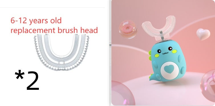 Children'S Electric Toothbrush Food Grade Silicone Oral 360 Degree Automatic Usb Charging Smart Children'S Toothbrush U-Shaped
