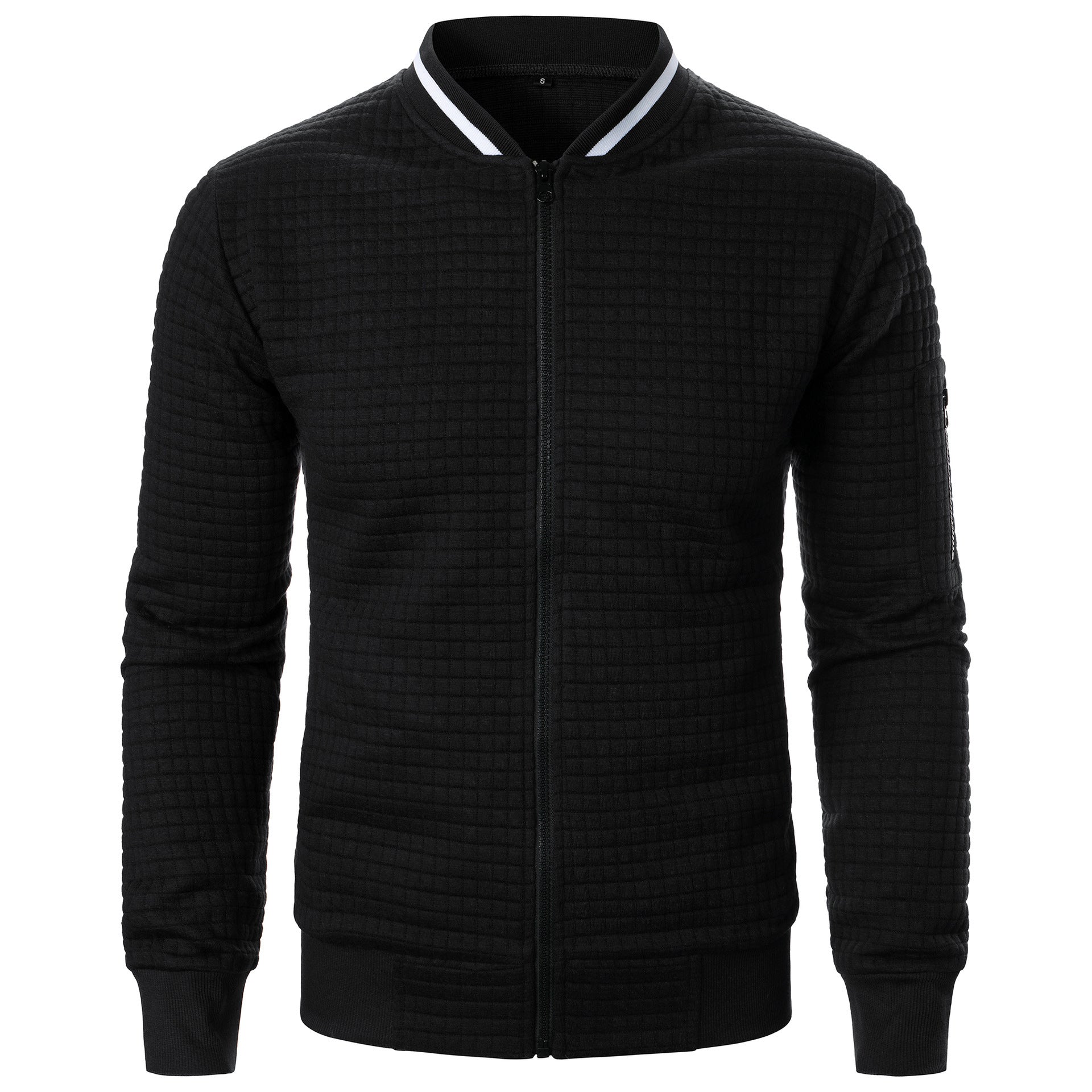 Men's Zip-up Stand Collar Sweatshirt Jacket
