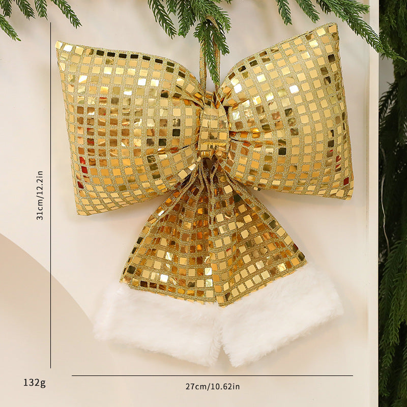 Mirror Bow Christmas Tree Decoration