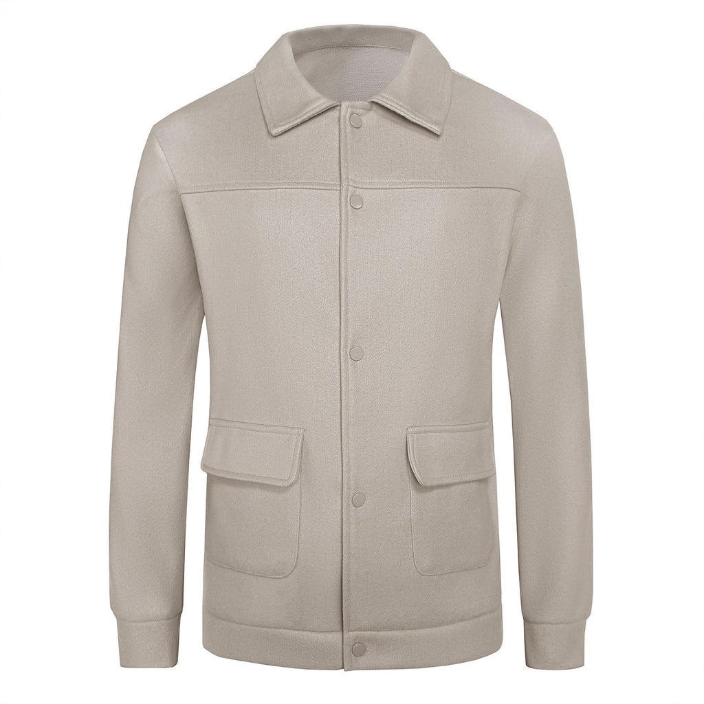 European And American Casual Wool Jacket Long Sleeve Lapel Top