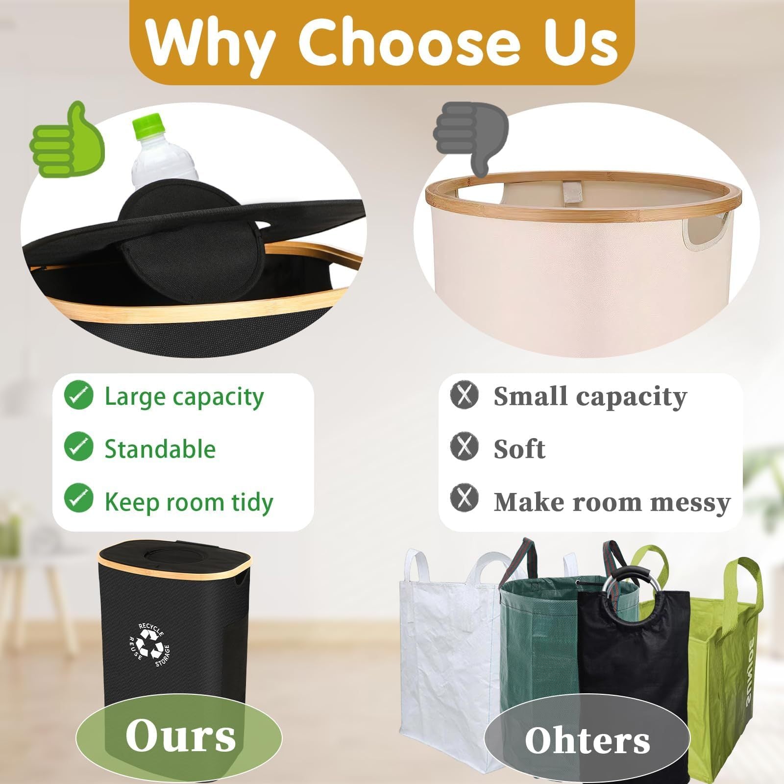 Storage Bottle Container With Lid, Storage Bottle Storage Recycling Container Kitchen Storage Bottle Storage Large Capacity,442-6786-MG