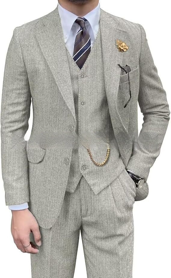 Men's Casual Fashion Three-piece Set